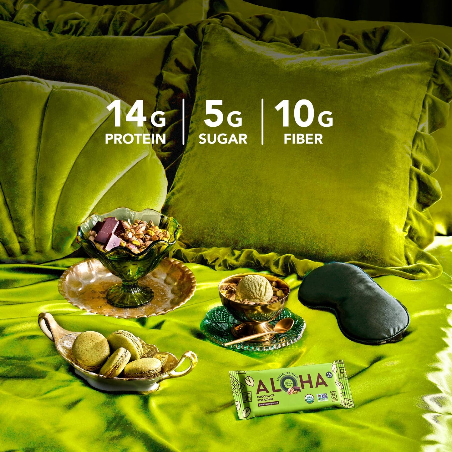 Aloha - Chocolate Pistachio - Protein Bars: 12-Bar Box