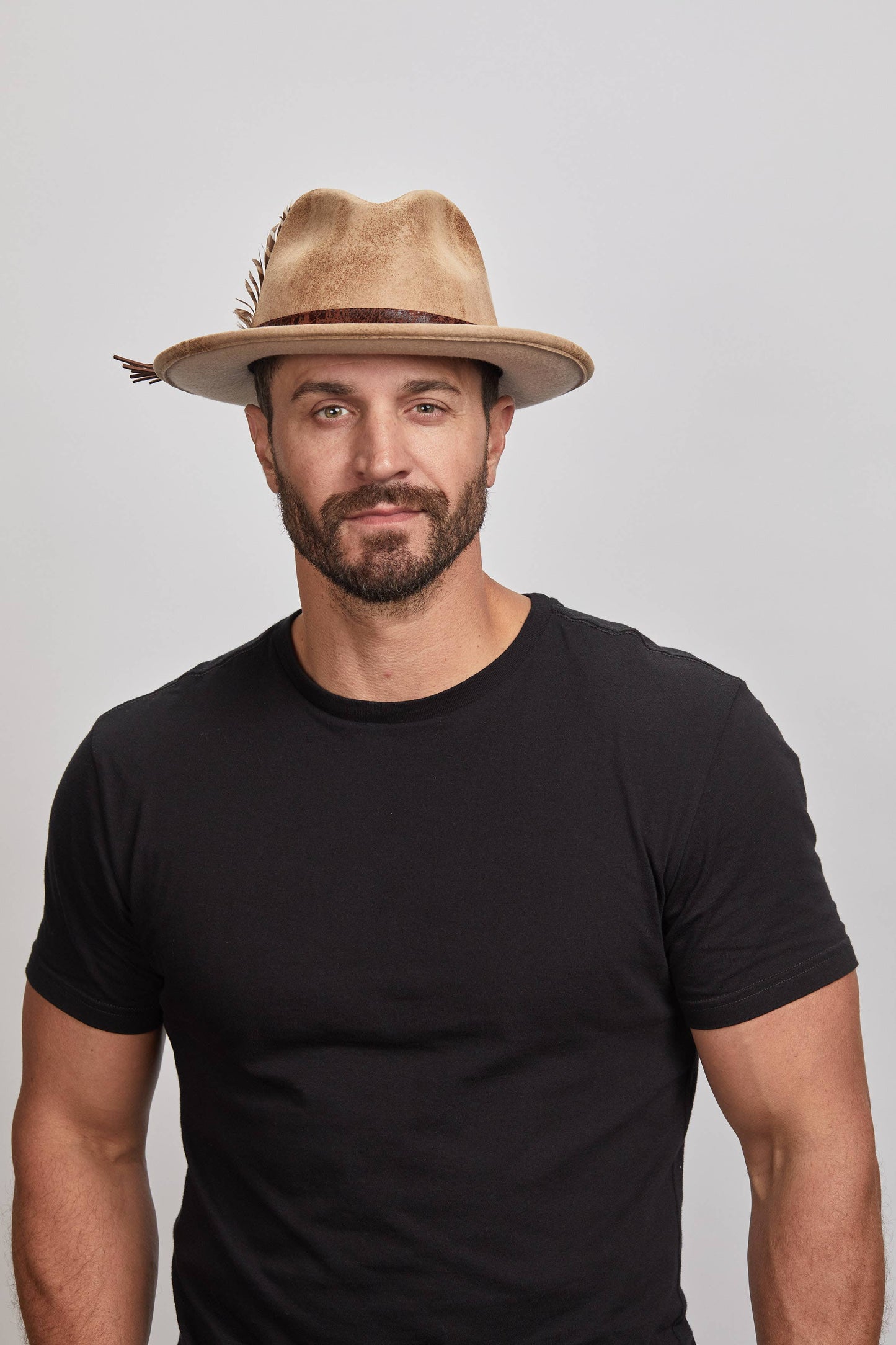 American Hat Makers - Wool Felt Packable Hat - Style Bootlegger Open Sizing 6: Ivory / LG