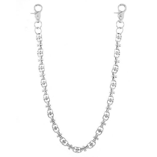 ACCITY - FASHION PERSONALITY CROSS YOUTH JEANS CHAIN_CWMM4875: Silver / (OS) 1