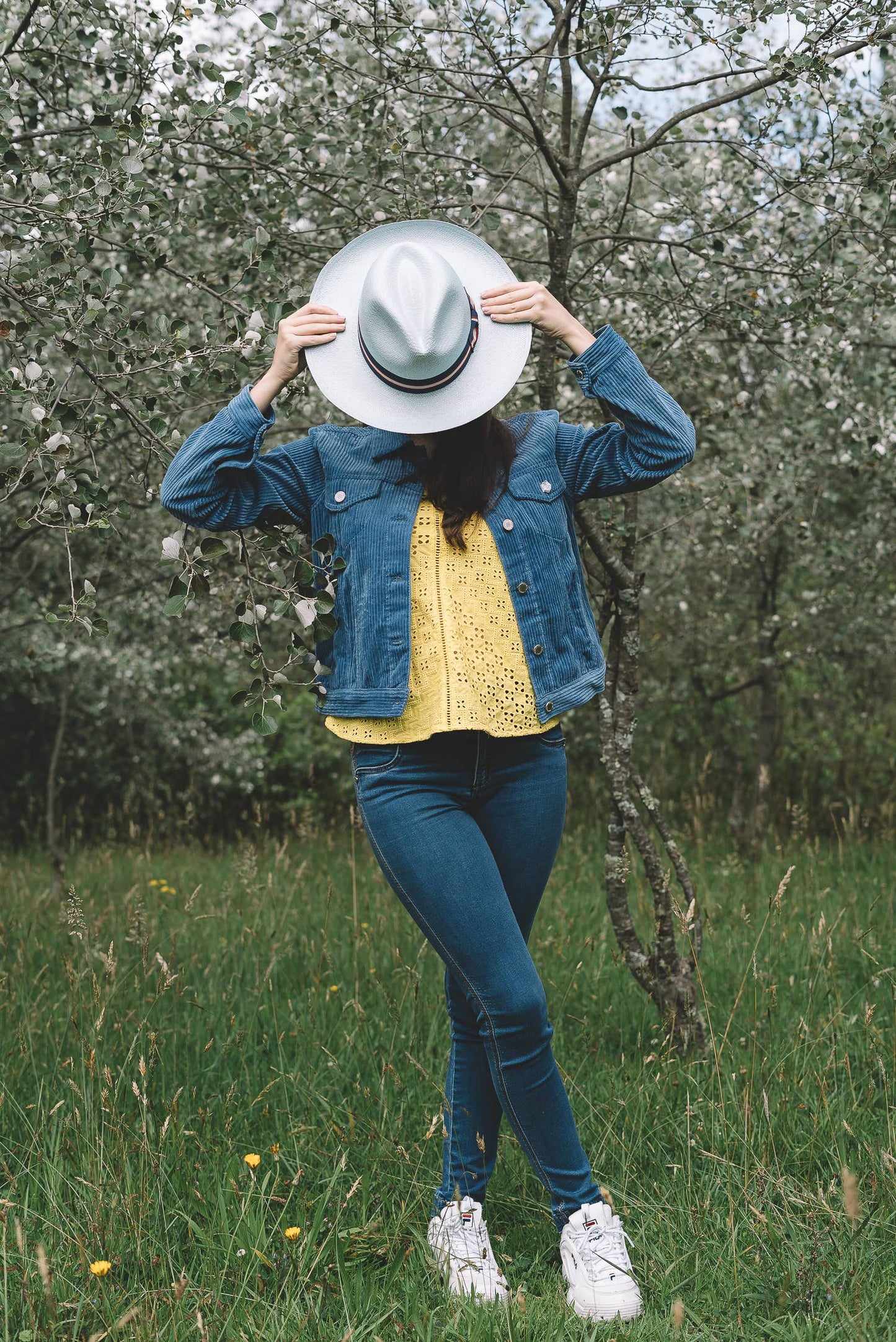 Elegancia Tropical Genuine Panama Hats - Classic Blue Panama Hat -  Handmade Straw Summer Hat: Large
