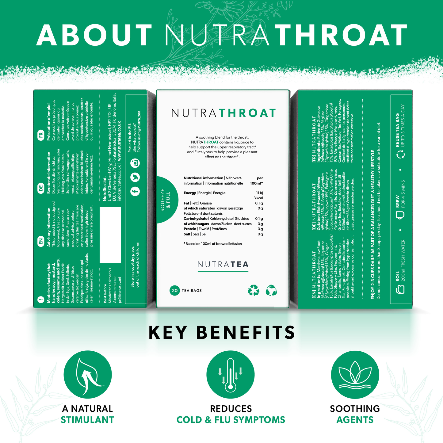 NutraTea - NutraThroat Herbal Tea