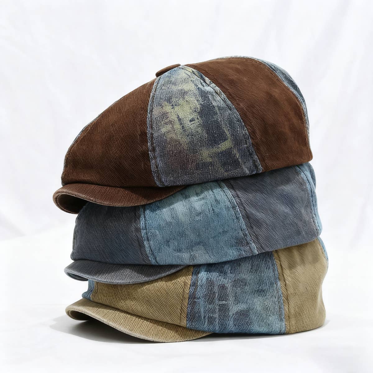 ACCITY - Vintage Washed Newsboy Cap for Men Women_CWAH04572: KHAKI / (OS) 1