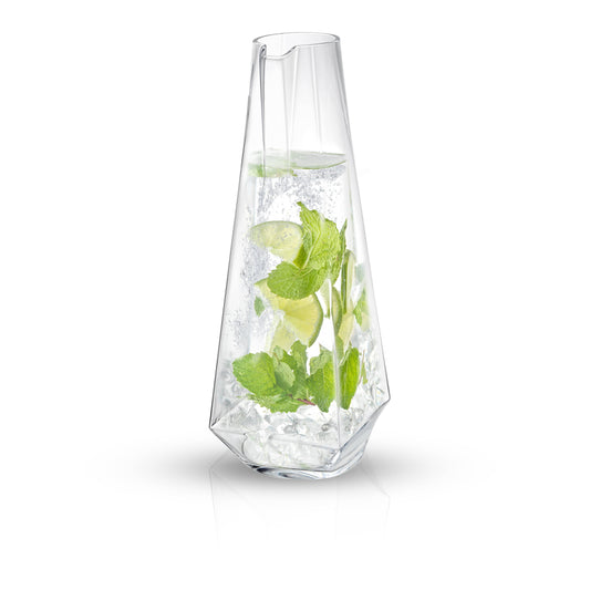 JoyJolt - Infiniti Glass Pitcher 43 Oz: Lead-Free Crystal