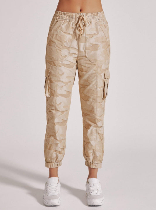 Blanc Noir - New Camo Pant Gold Trims: IRISH CREAM/ GOLD / M