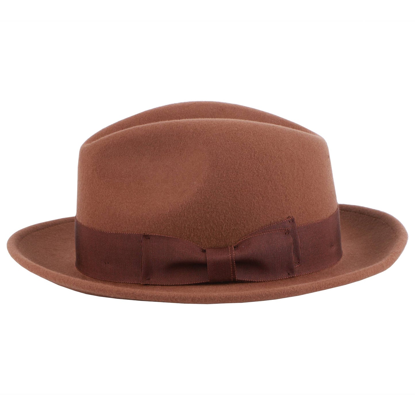 American Hat Makers - Crushable Wool Felt Pinch Front Hat - Style Pablo: Black / XL
