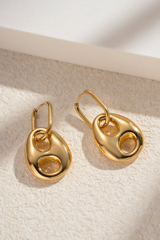 COSMOS - Sculpted Gold Loops Open Circle Stainless Steel