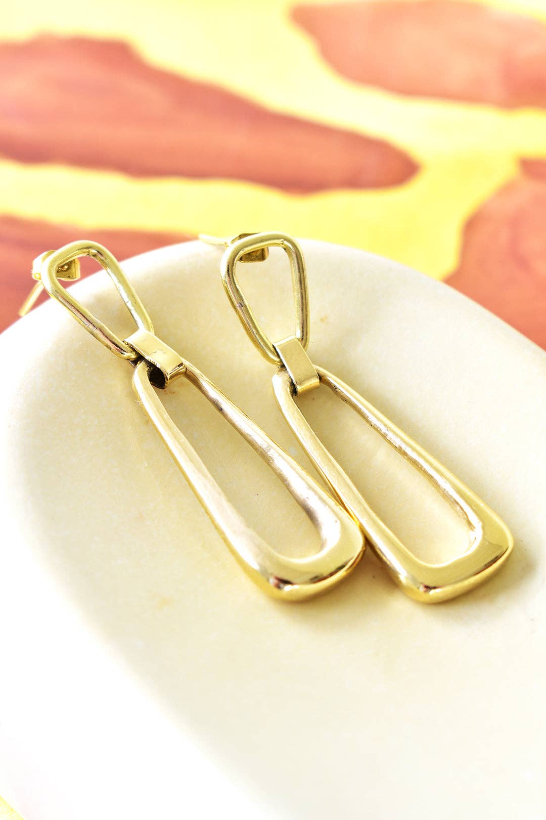 Swahili | AFRICAN MODERN - Kenyan Brass Kindred Earrings