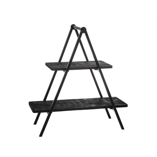 Godinger - Black Wood/iron 2 Tier Stand: Alternative Metal