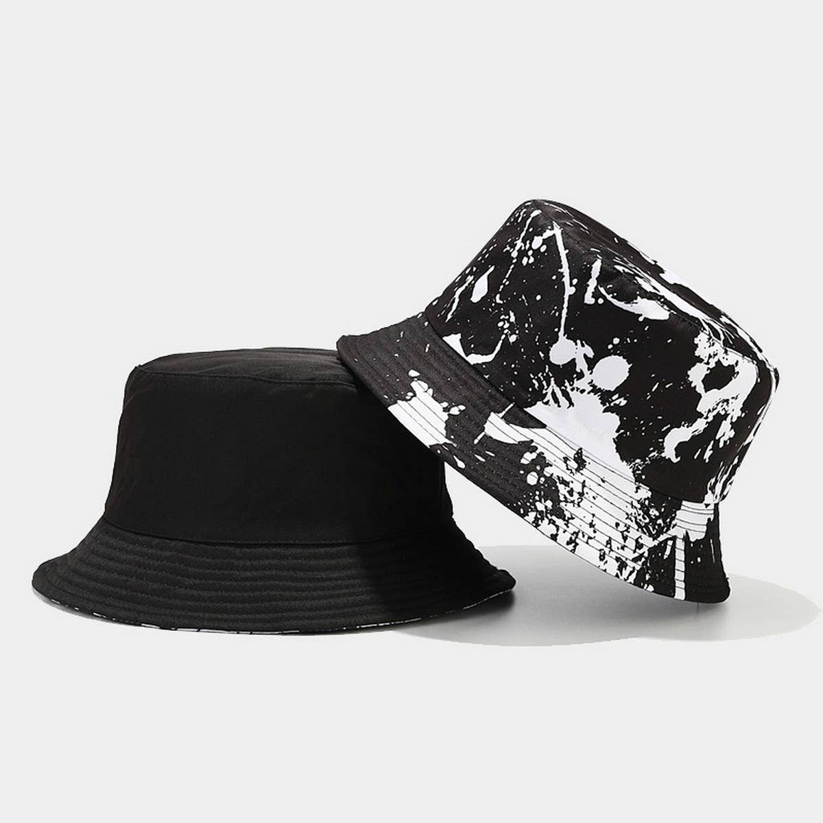 ACCITY - 2024 NEW GRAFFITI DOUBLE-SIDED BUCKET HAT_CWAH1643: Black / (OS) 2