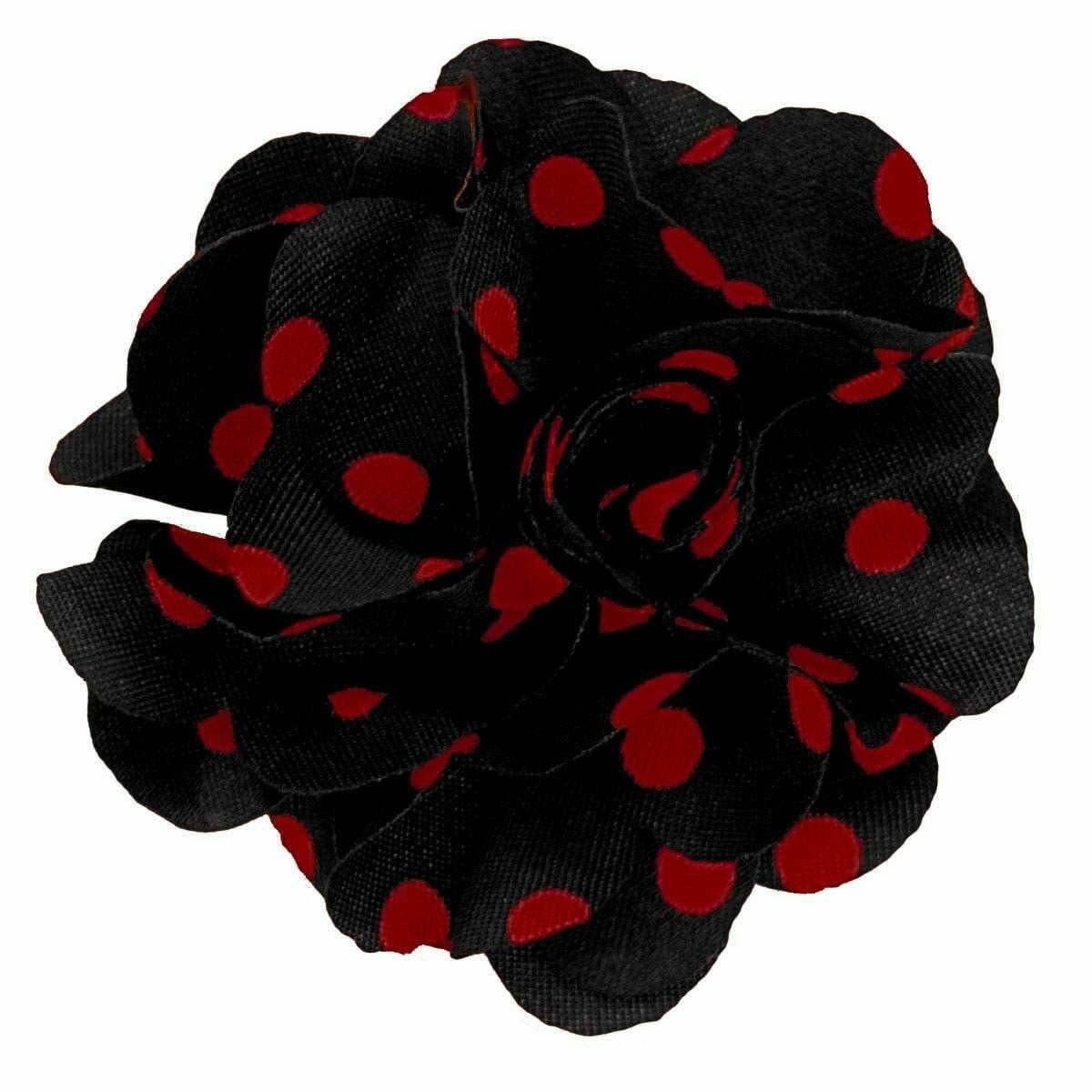 Dubal Brothers - Vittorio Vico Men's Formal Polka Dot Flower Lapel Pin: Flower Pin Suit Accessories Pins for Suit or Tuxedo by Classy Cufflinks: Navy & White (107) / One Size