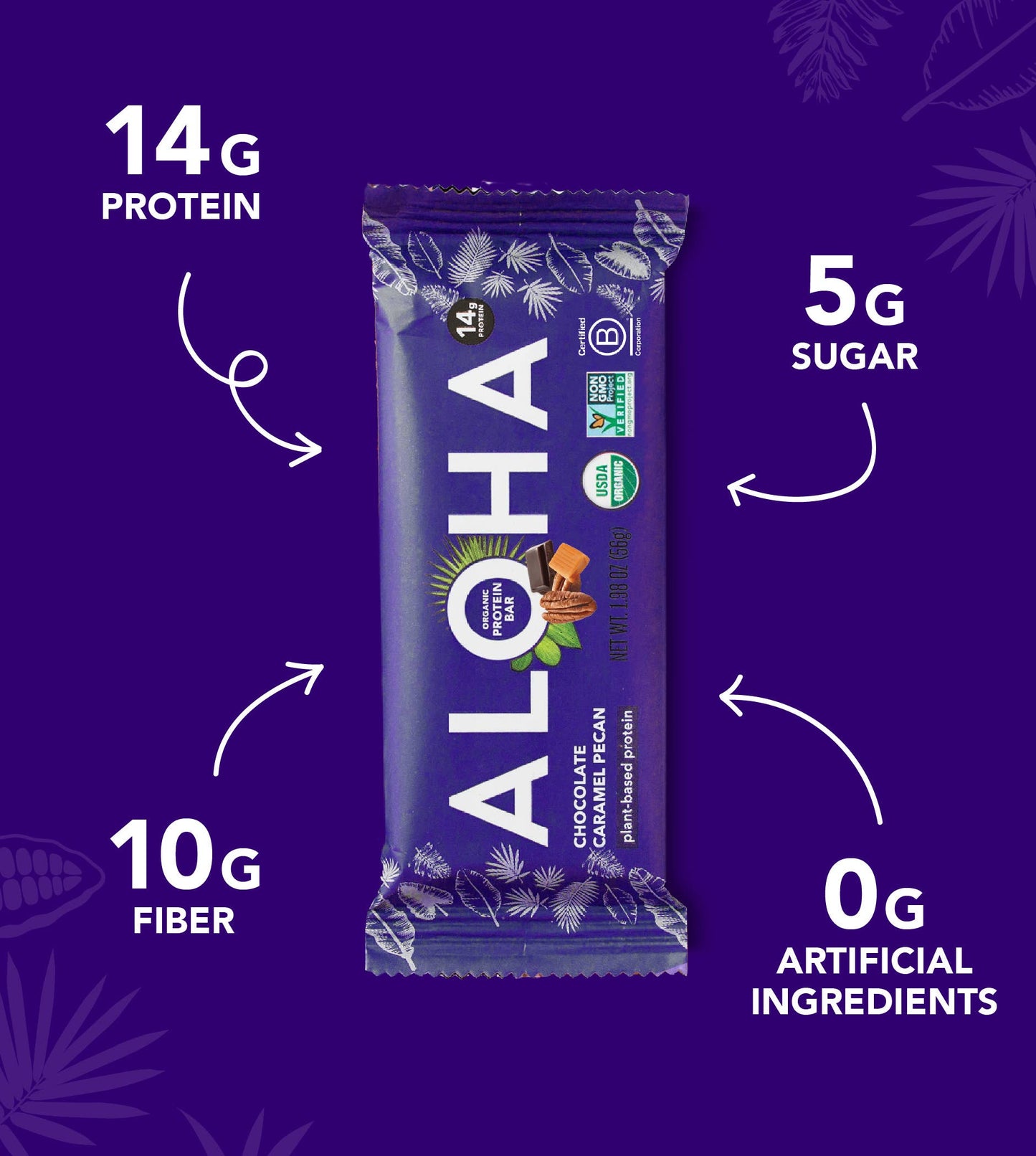 Aloha - Chocolate Caramel Pecan Protein Bar: 12 Bar Box