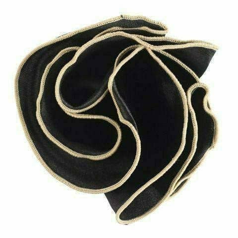 Dubal Brothers - Vittorio Farina Round Pocket Square with Embroidered Piping Var. 01 by Classy Cufflinks: Burgundy (038)