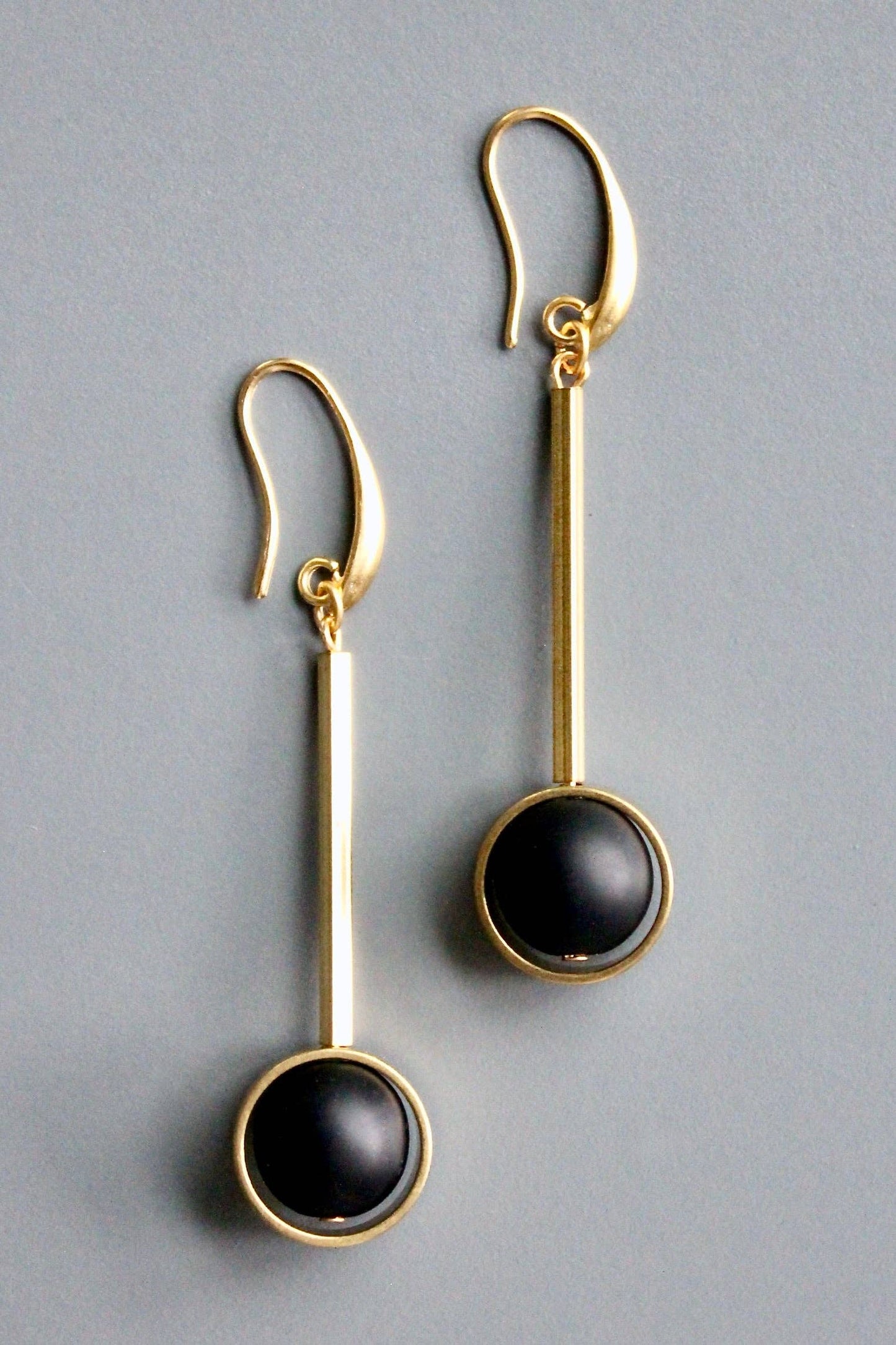 David Aubrey Jewelry - HYLE46 Jet glass earrings