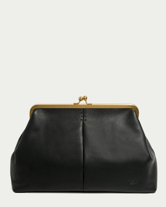 American Leather Co - Grace Oversized Clutch: Black