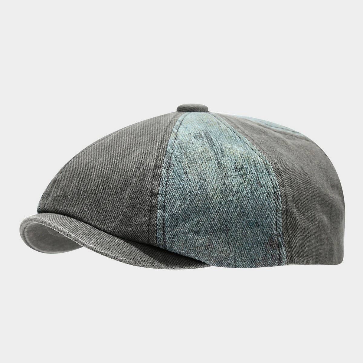 ACCITY - Vintage Washed Newsboy Cap for Men Women_CWAH04572: DARKBROWN / (OS) 1