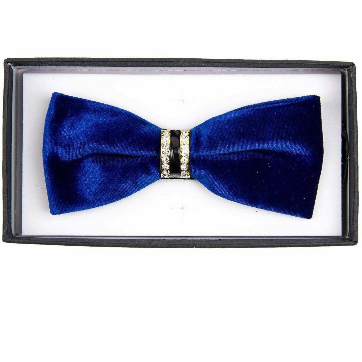 Dubal Brothers - Vittorio Farina Velvet Bow Tie by Classy Cufflinks: Black (VB 001) / One Size