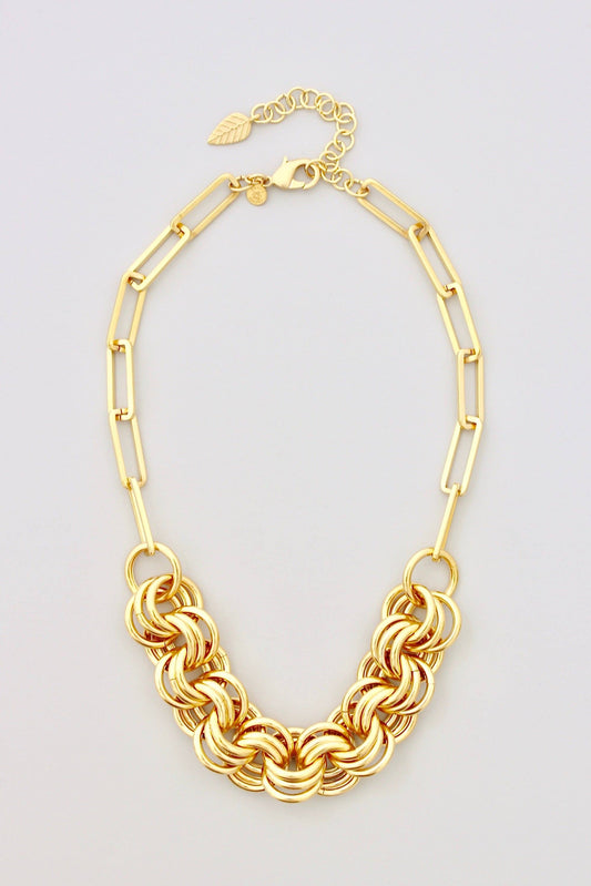 David Aubrey Jewelry - DOR318 18k matte gold chain necklace