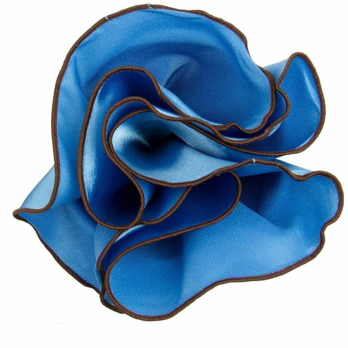 Dubal Brothers - Vittorio Farina Round Pocket Square with Embroidered Piping Var. 01 by Classy Cufflinks: Burgundy (038)