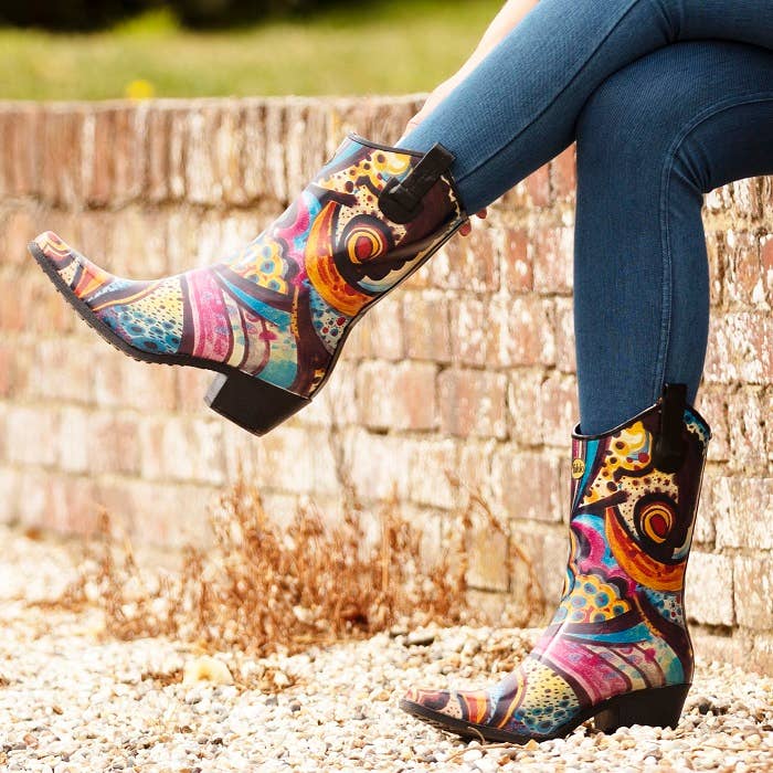 Talolo Boots - Floral Bliss cowboy welly boots: 38