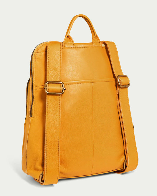 American Leather Co - Cleveland Backpack: Pomegranate Yellow