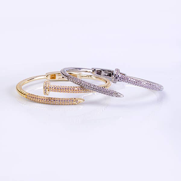 My Best Kept Jewelry - Gold Hinged Nail Bangle