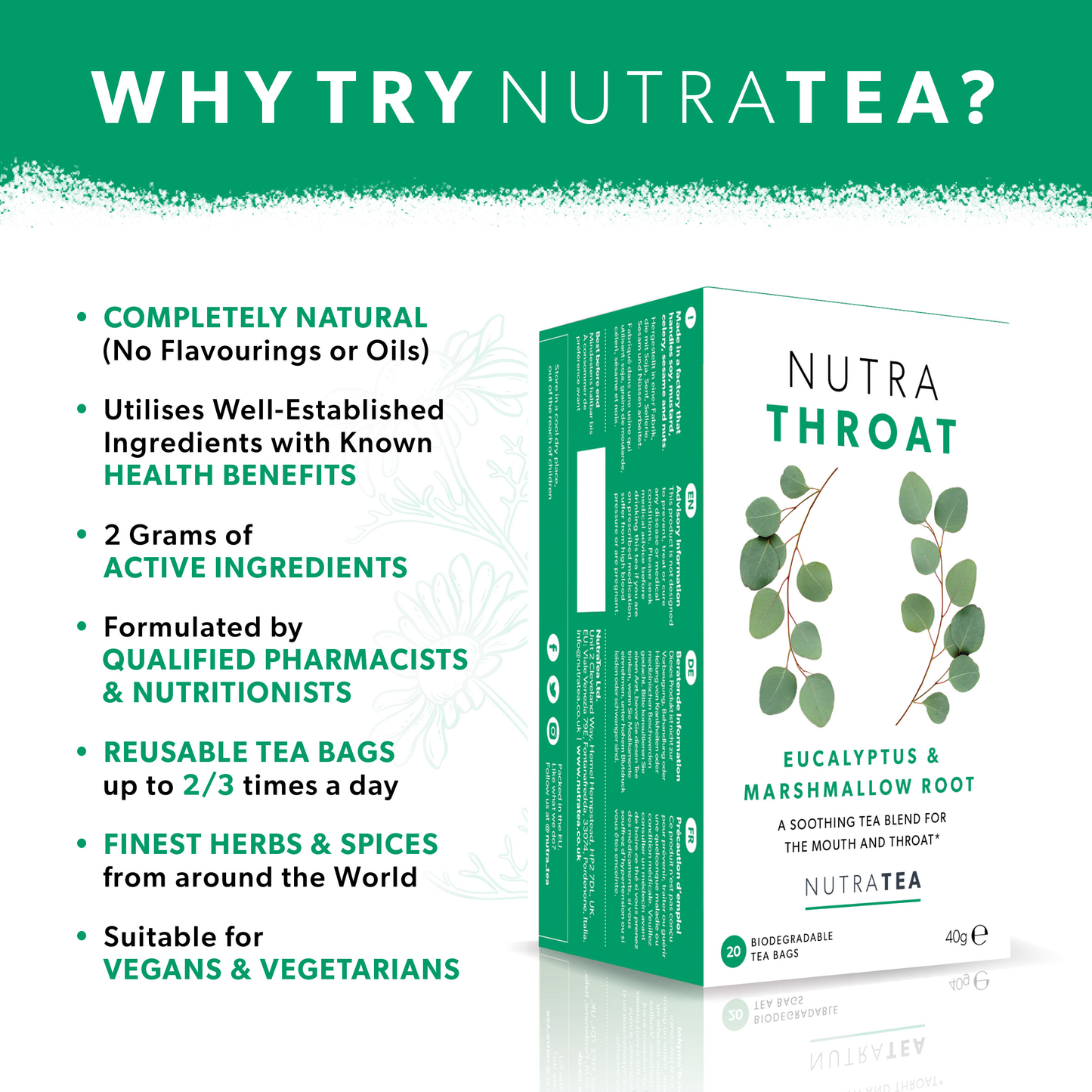 NutraTea - NutraThroat Herbal Tea