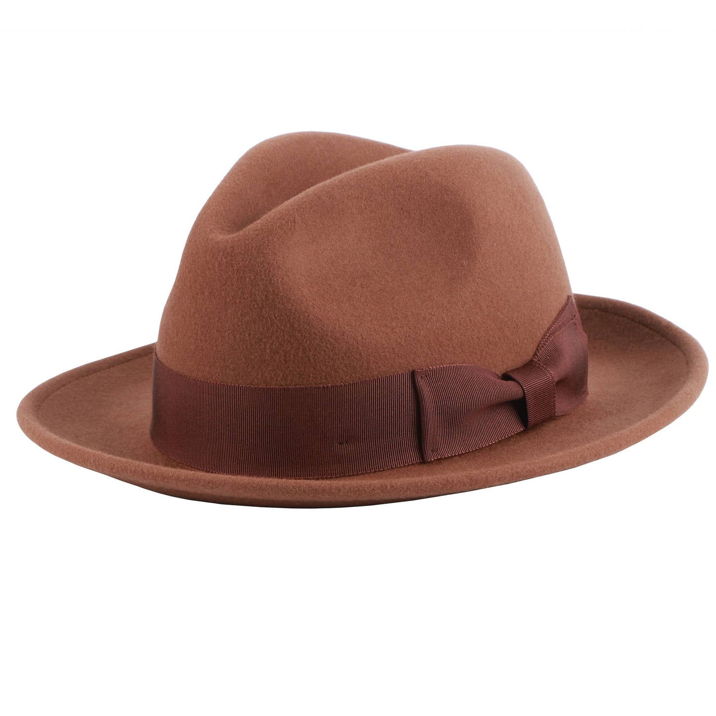 American Hat Makers - Crushable Wool Felt Pinch Front Hat - Style Pablo: Navy / MD