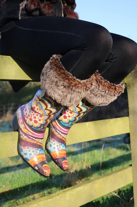 Talolo Boots - Floral Bliss cowboy welly boots: 38
