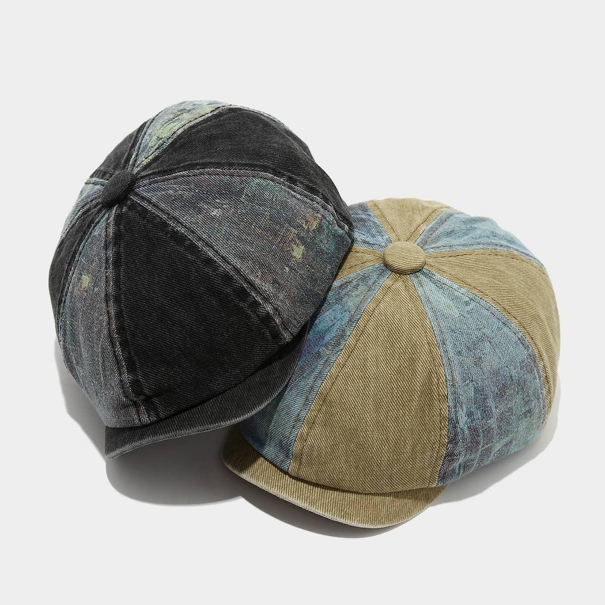 ACCITY - Vintage Washed Newsboy Cap for Men Women_CWAH04572: KHAKI / (OS) 1