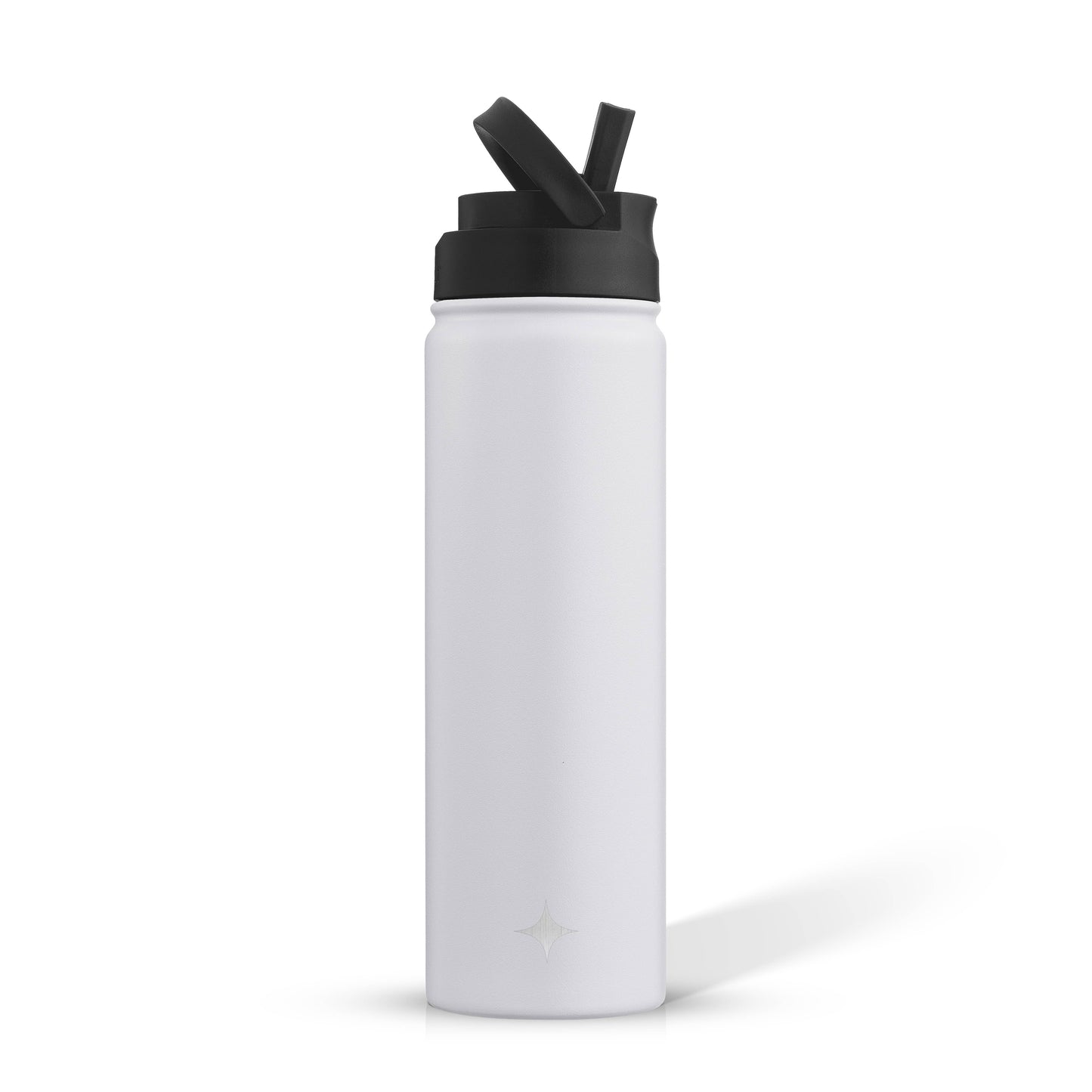 JoyJolt - Colored Stainless Steel Insulated Water Bottle - 22 oz: Black