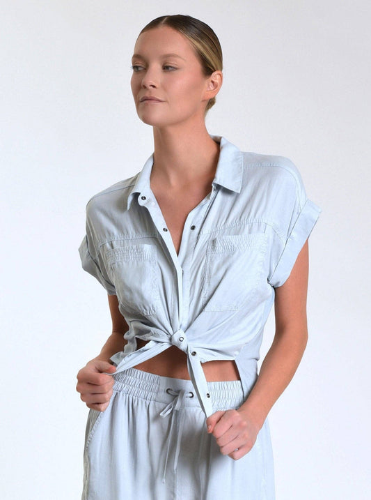 Blanc Noir - Phoenix Tencel Camp Shirt JLS: Chambray Blue / M