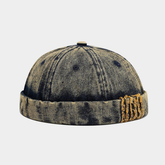 ACCITY - Washed Denim Brimless Sailor Cap Unisex_CWAH04670: Yellow / (OS) 1