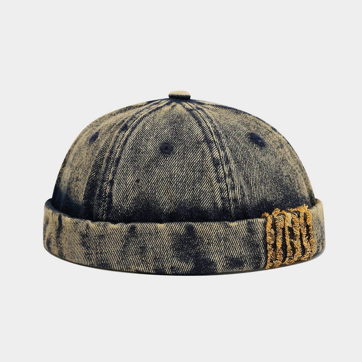 ACCITY - Washed Denim Brimless Sailor Cap Unisex_CWAH04670: Blue / (OS) 1