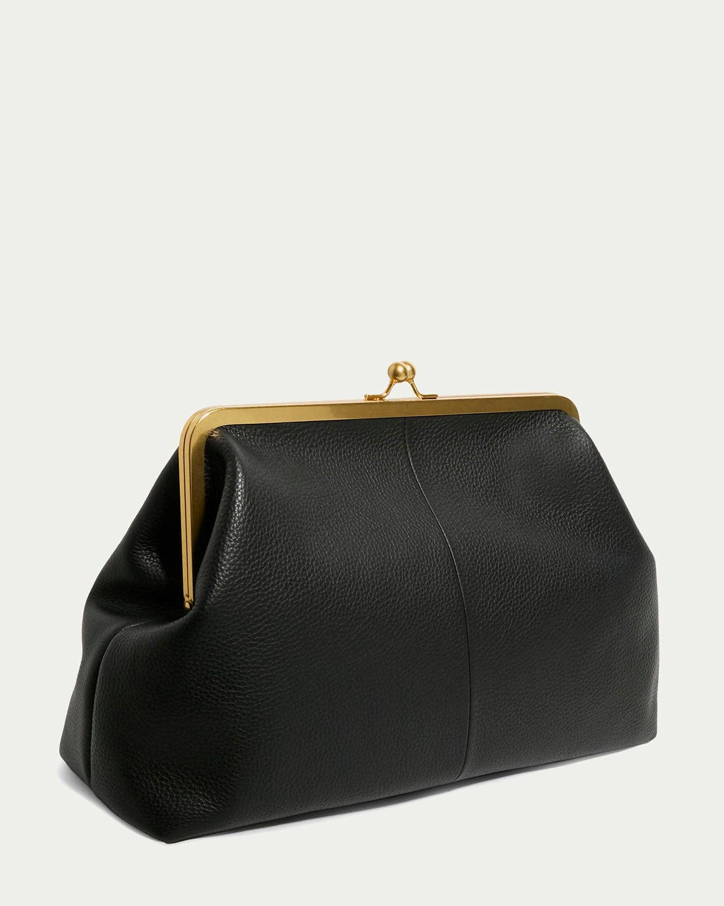 American Leather Co - Grace Oversized Clutch: Black