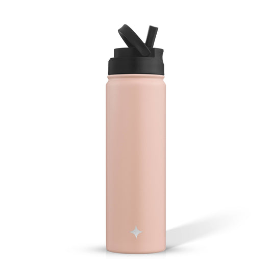 JoyJolt - Colored Stainless Steel Insulated Water Bottle - 22 oz: Pink