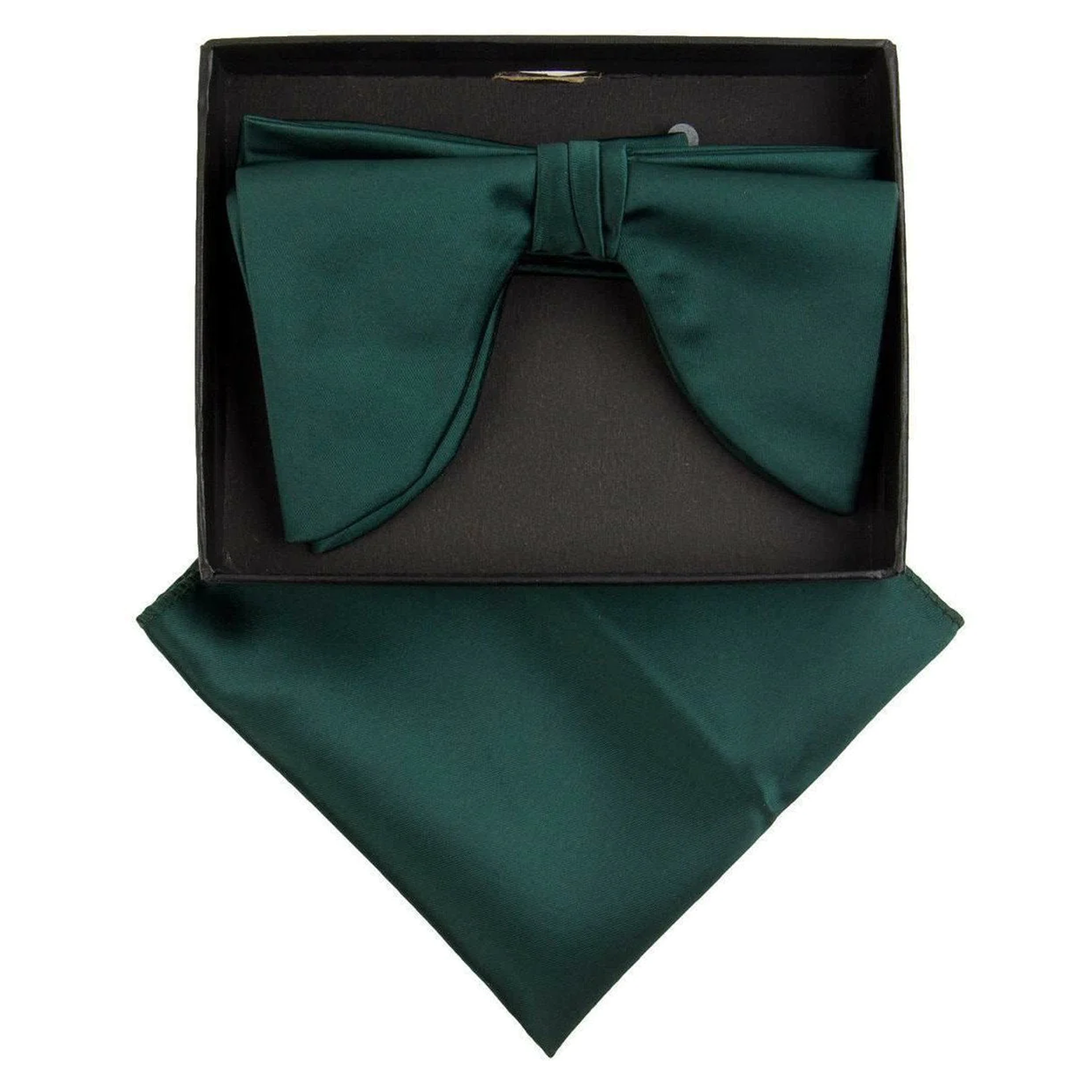 Dubal Brothers - Vittorio Farina Edwardian Bow Tie & Pocket Square by Classy Cufflinks: Black