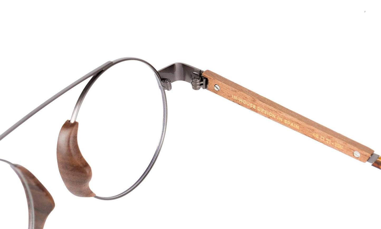 Touch Brand - Flama Eyewear - Anti-blue light glasses made of wood and ecological acetate. Unisex