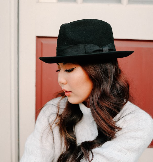 American Hat Makers - Crushable Wool Felt Pinch Front Hat - Style Pablo: Navy / LG