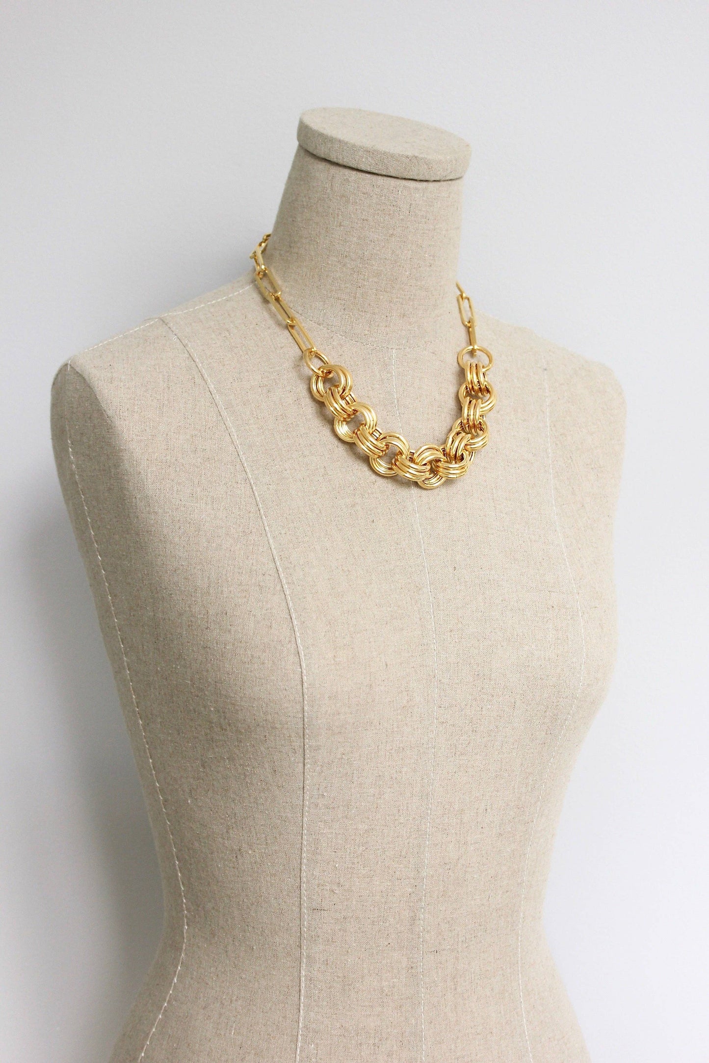 David Aubrey Jewelry - DOR318 18k matte gold chain necklace