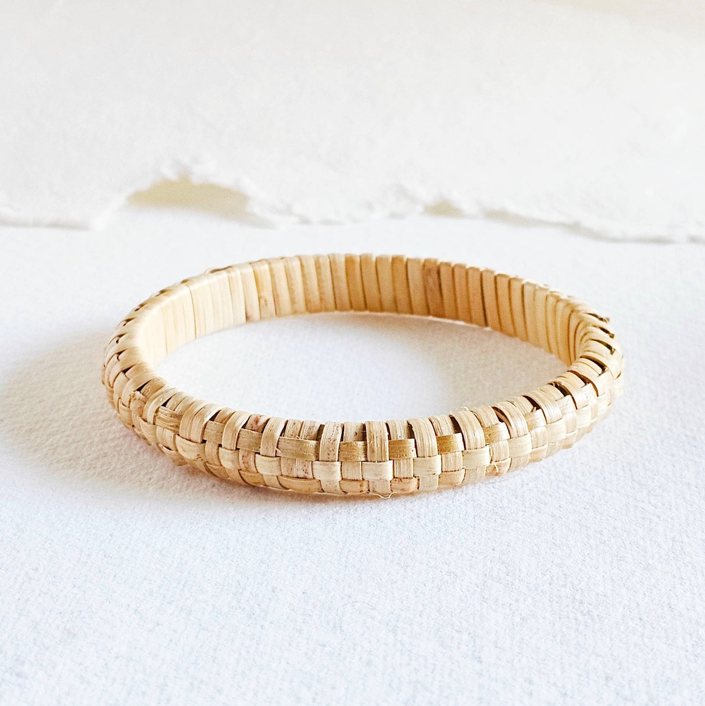 Bisjoux - Rattan straw cane bangle bracelet set handmade renewable: Set