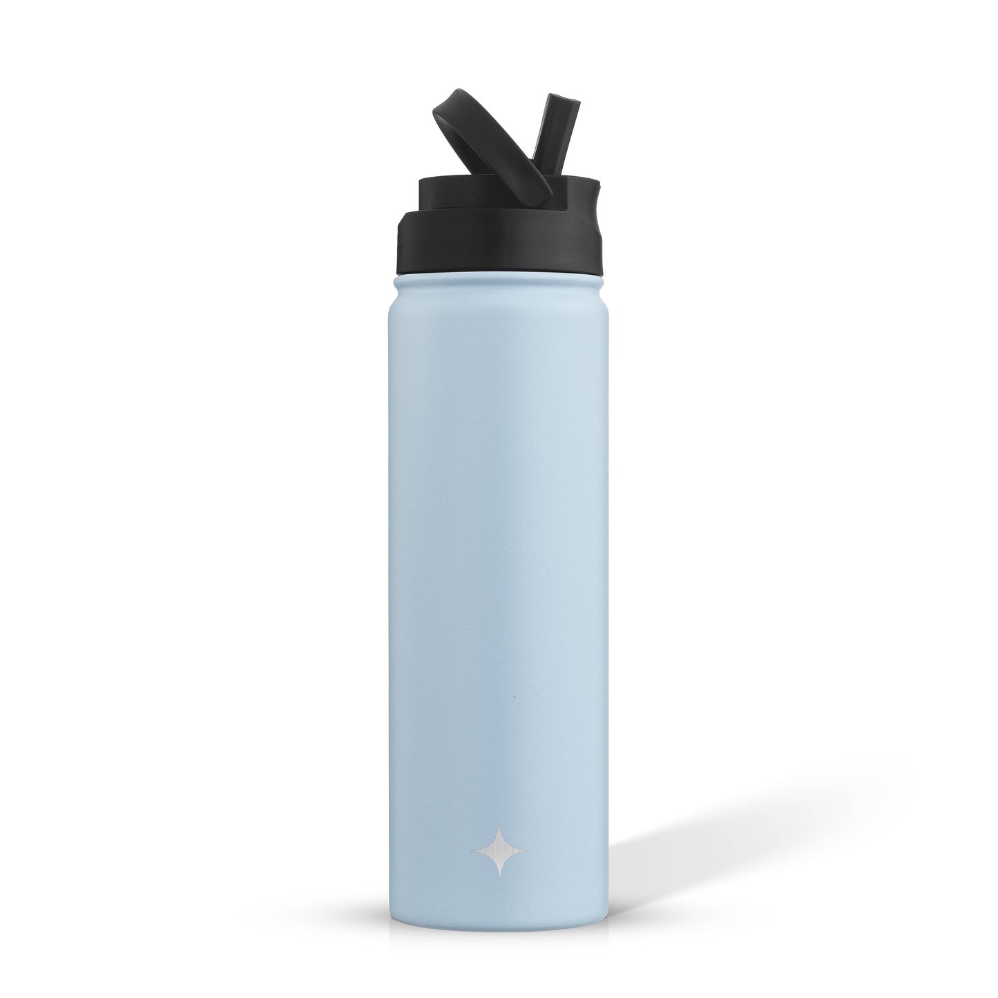 JoyJolt - Colored Stainless Steel Insulated Water Bottle - 22 oz: Black