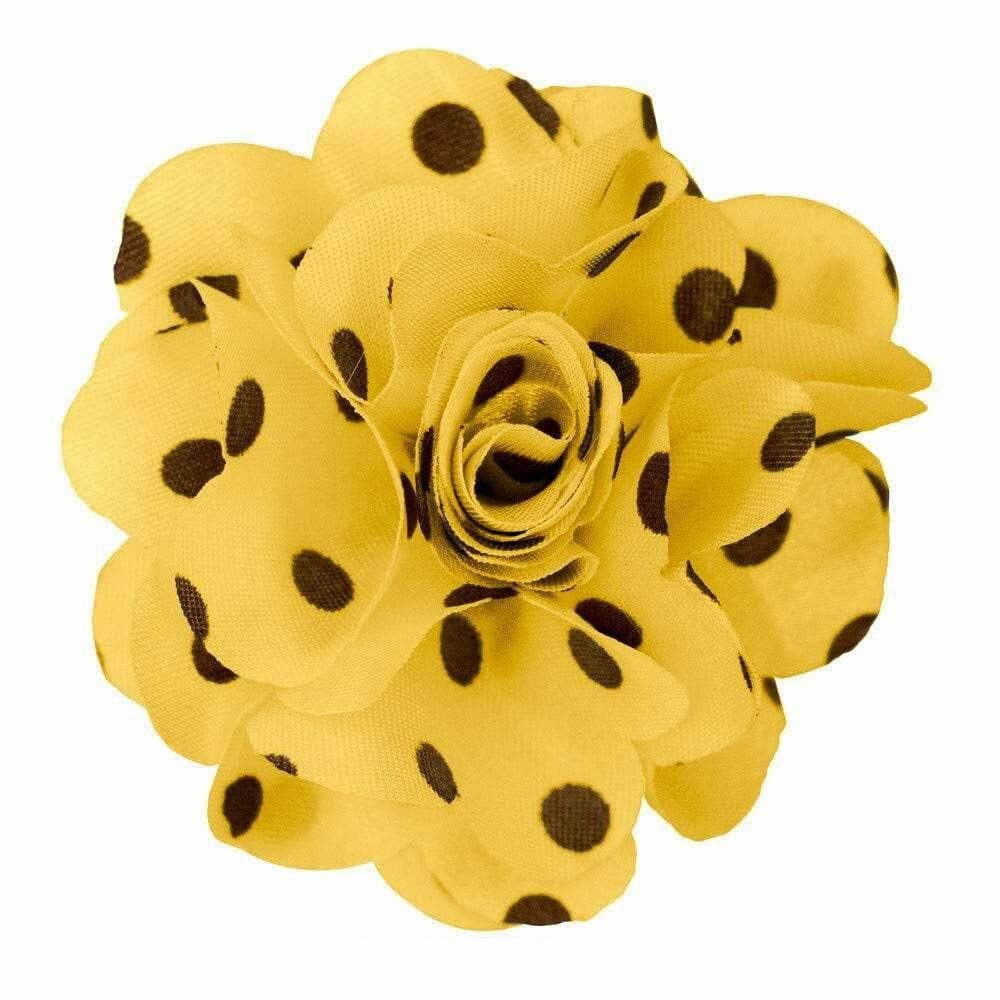 Dubal Brothers - Vittorio Vico Men's Formal Polka Dot Flower Lapel Pin: Flower Pin Suit Accessories Pins for Suit or Tuxedo by Classy Cufflinks: Black & Pink (43) / One Size