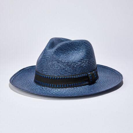 Elegancia Tropical Genuine Panama Hats - Metro Blue Urban Panama Hat - Unisex: Extra Large