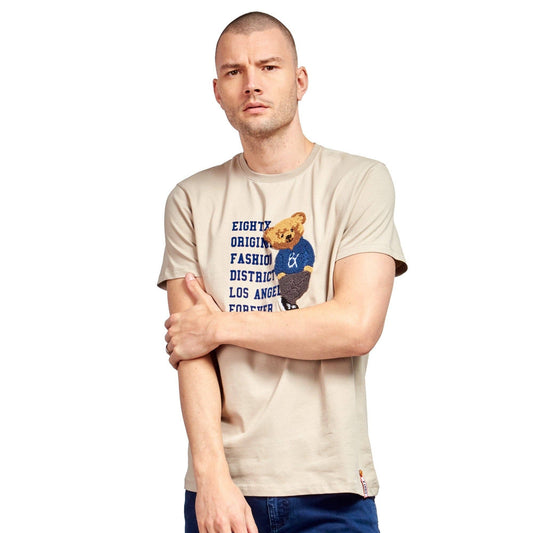 EIGHT X - Bear Origins 3D Graphic T-Shirt - Beige: BEIGE / XL