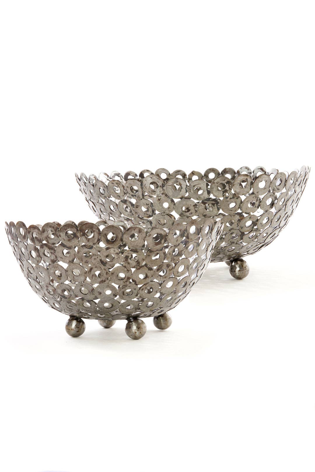 Swahili | AFRICAN MODERN - Recycled Metal Display Bowls: OAK50B - Large