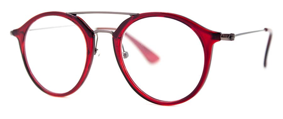 A.J. Morgan - Downtown - Optical Quality Reading Glasses: Red / 1.75