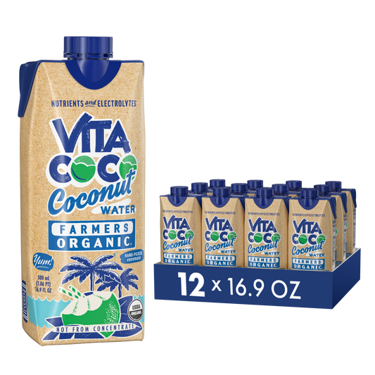 Vita Coco - Vita Coco, Farmers Organic Coconut Water 16.9oz (Pack of 12)