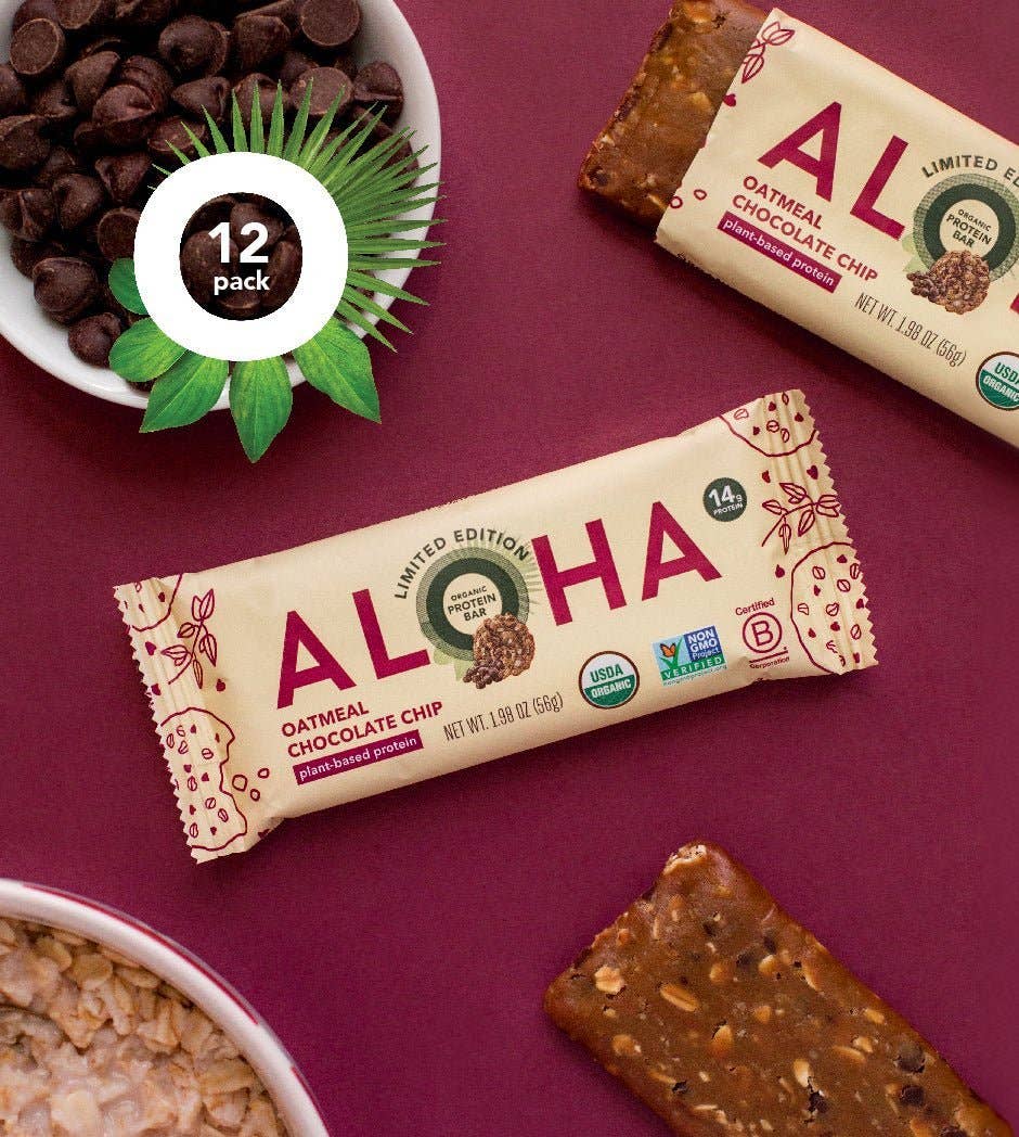 Aloha - Oatmeal Chocolate Chip Protein Bar: 12 Bar Box