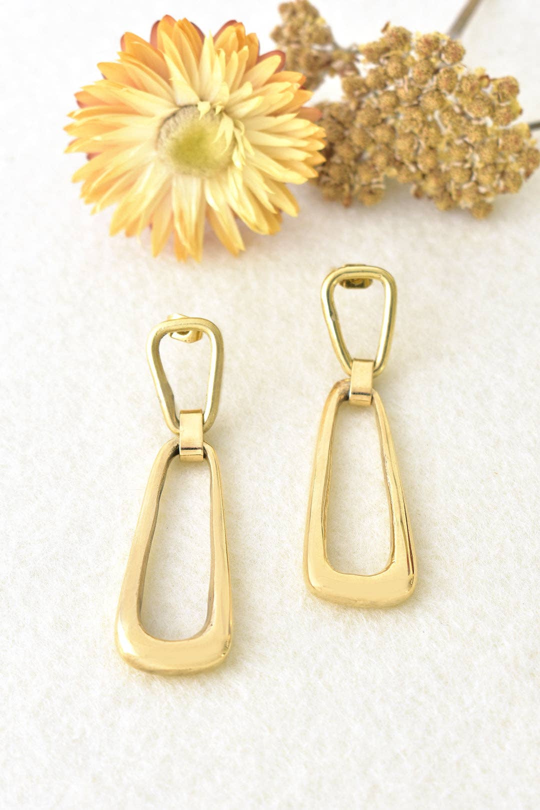 Swahili | AFRICAN MODERN - Kenyan Brass Kindred Earrings