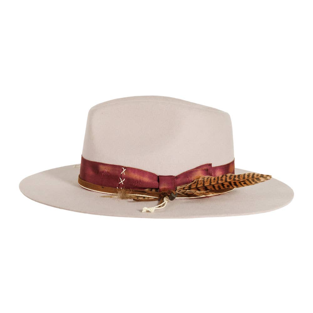 American Hat Makers - Wool Felt Rancher Pinch Front Hat - Delilah: L/XL